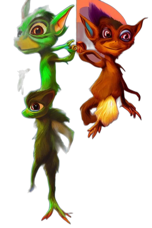 staff, creature, concept art, fantasy art transparent PNG cut-out