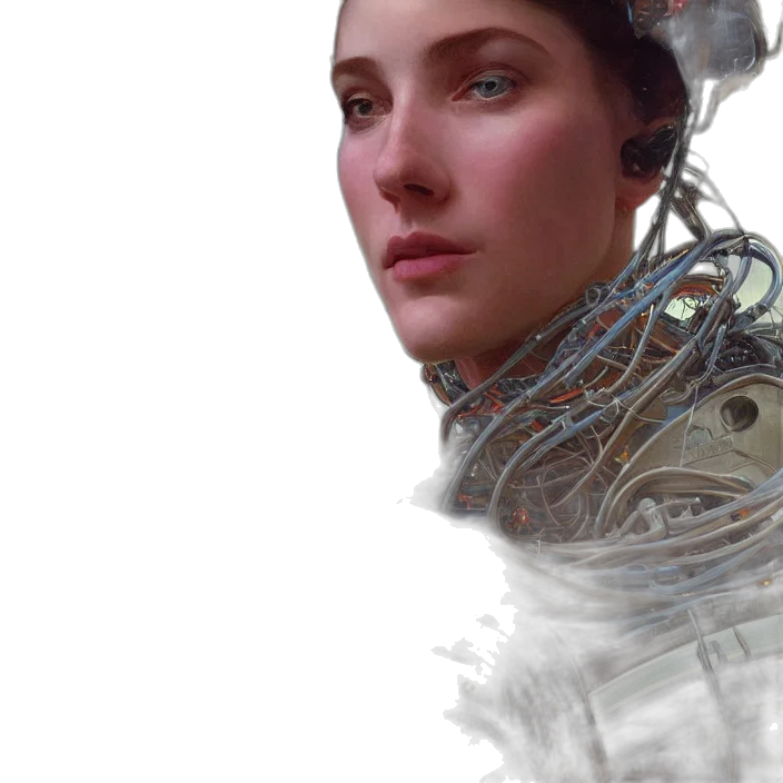 robot, face, crown, jewelry transparent PNG cut-out