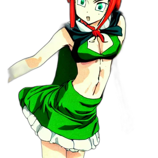 dress, staff, weapon, anime transparent PNG cut-out