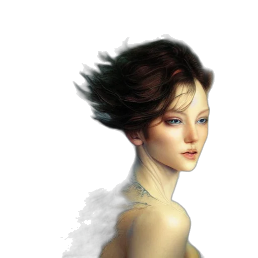 face, hair, crown, dress transparent PNG cut-out