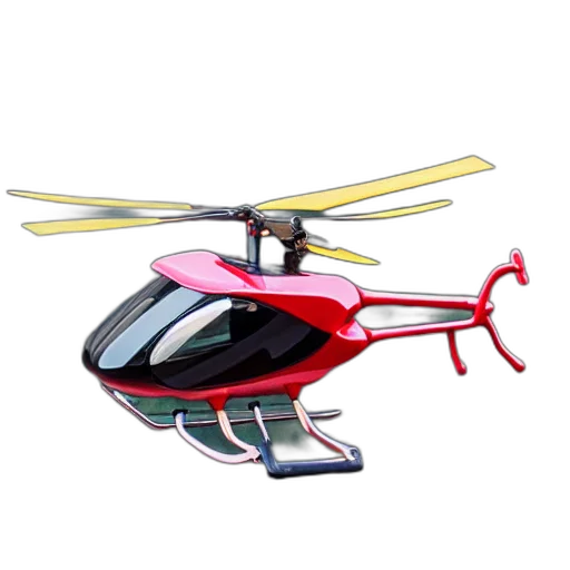 3d render, flying, helicopter transparent PNG cut-out