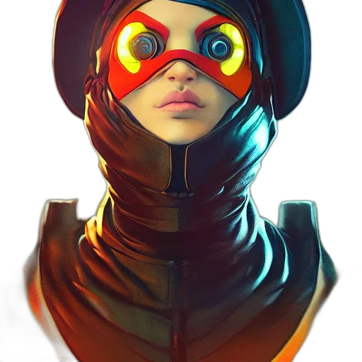 mask, face, jacket, robot transparent PNG cut-out
