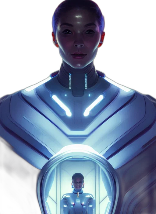 robot, face, concept art, cyberpunk transparent PNG cut-out