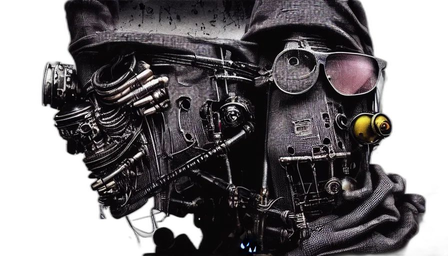 jacket, weapon, mask, robot transparent PNG cut-out