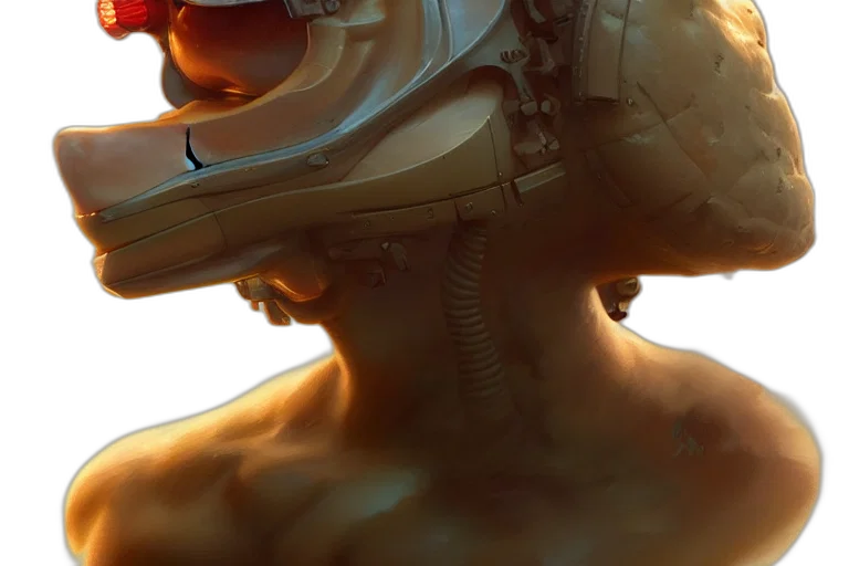 robot, face, mask, creature transparent PNG cut-out