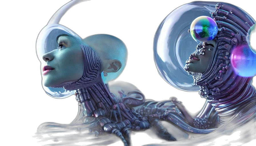creature, 3d render, concept art, photorealistic transparent PNG cut-out