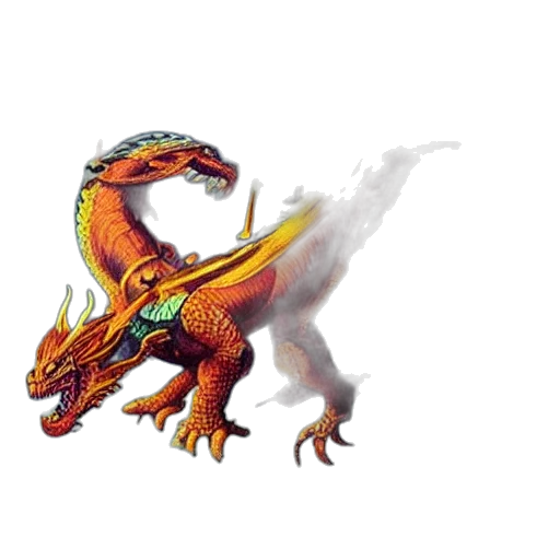 dragon, staff, creature, animal transparent PNG cut-out