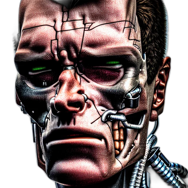 robot, face, mask, comic book art transparent PNG cut-out