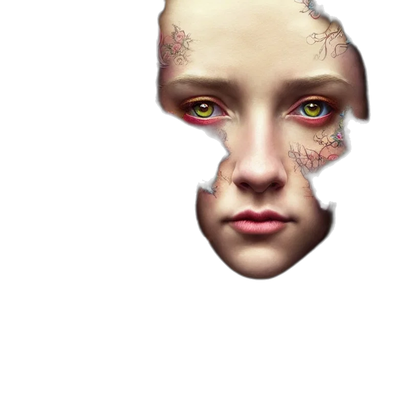 face, mask, robot, creature transparent PNG cut-out