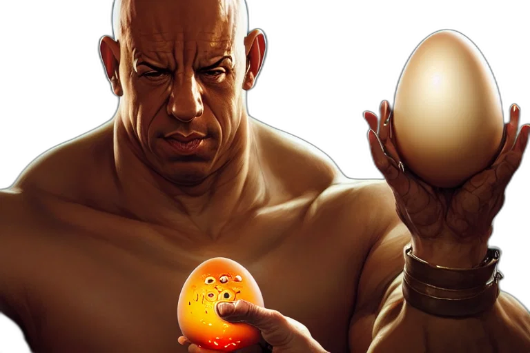 concept art, comic book art, photorealistic, egg transparent PNG cut-out