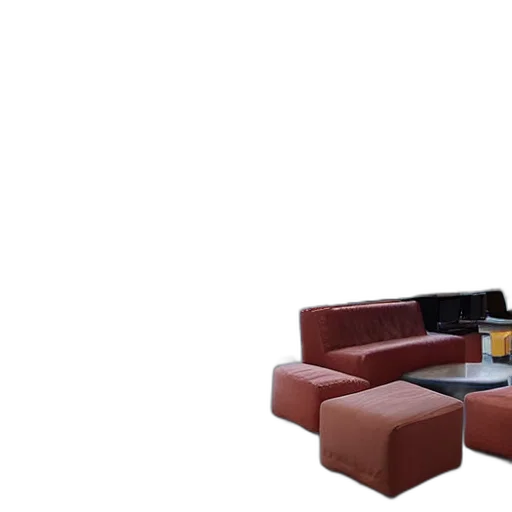 furniture, food, shoes, 3d render transparent PNG cut-out