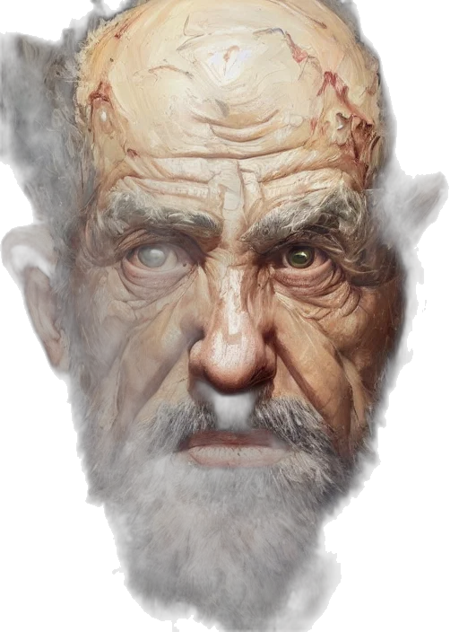 face, mask, staff, creature transparent PNG cut-out