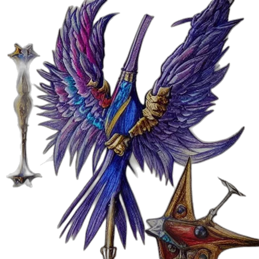 sword, staff, weapon, dragon transparent PNG cut-out