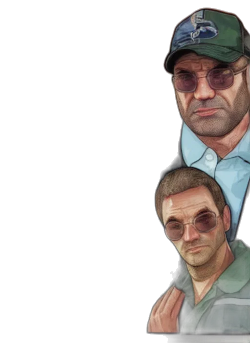 face, jacket, staff, hat transparent PNG cut-out