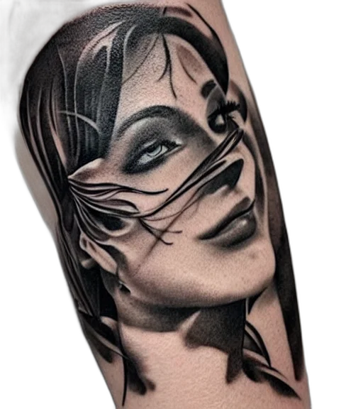 face, jewelry, comic book art, photorealistic transparent PNG cut-out