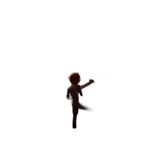 robot, hair, staff, creature transparent PNG cut-out
