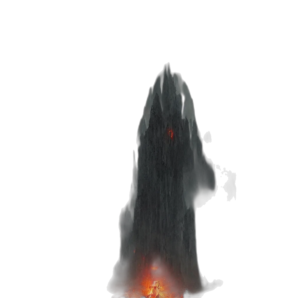 creature, staff, hair, mask transparent PNG cut-out