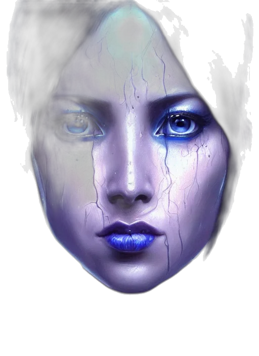face, mask, robot, photorealistic transparent PNG cut-out