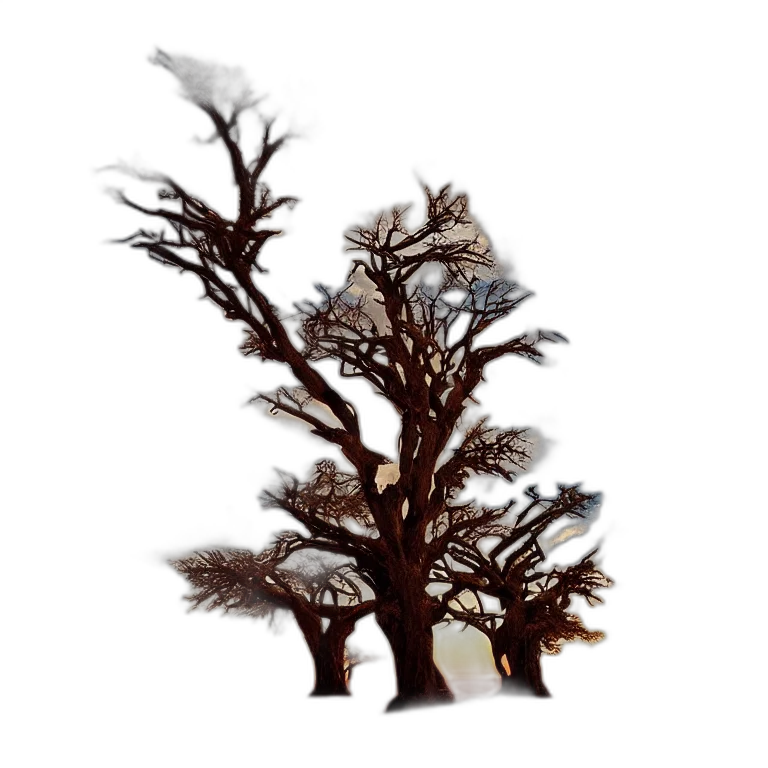 tree, crown, hair, creature transparent PNG cut-out