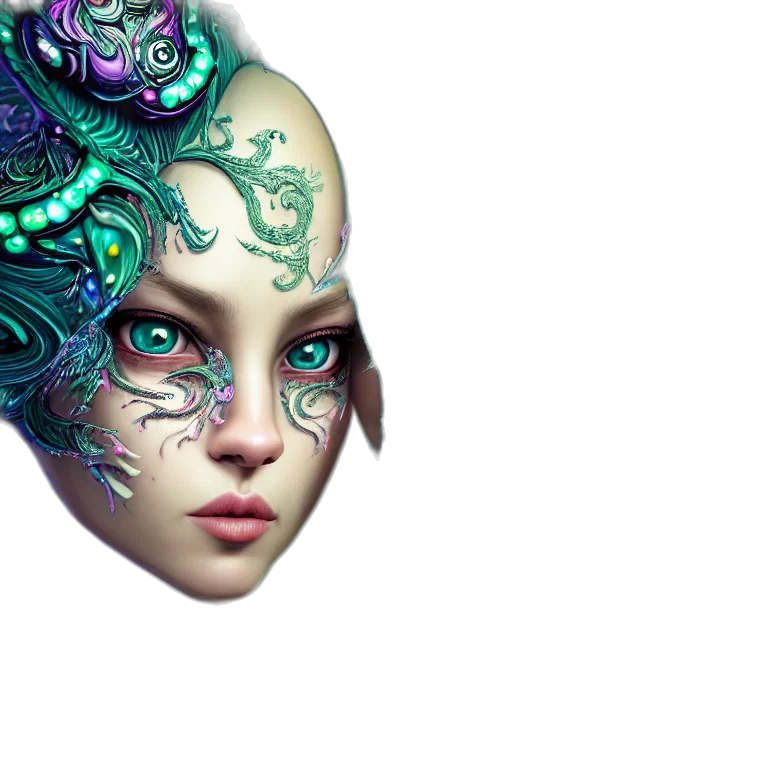 mask, face, robot, fantasy art transparent PNG cut-out