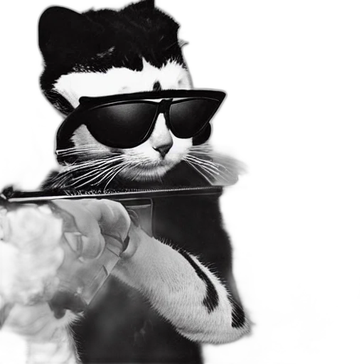 animal, cartoon, cat, wearing transparent PNG cut-out