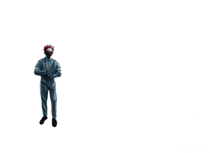 staff, robot, jacket, creature transparent PNG cut-out