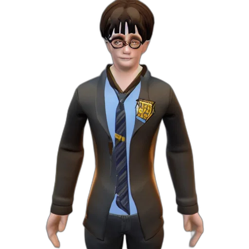 jacket, staff, 3d render, concept art transparent PNG cut-out