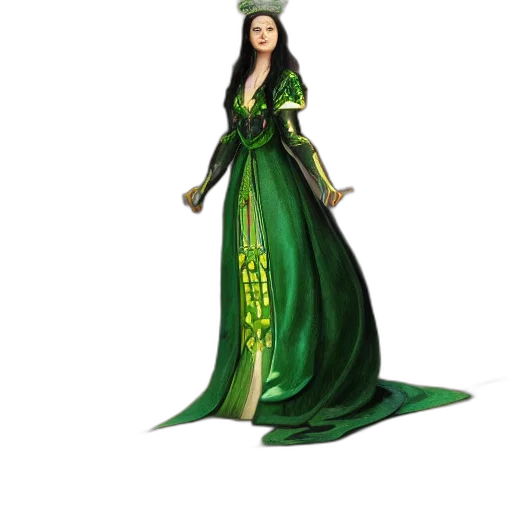dress, staff, fantasy art, concept art transparent PNG cut-out