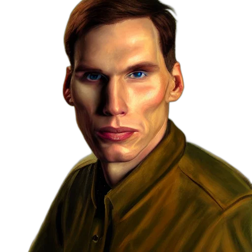 face, jacket, photorealistic, concept art transparent PNG cut-out