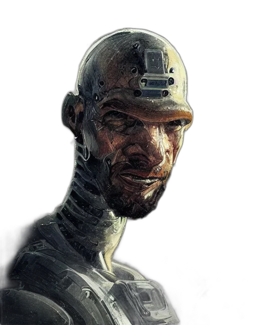 robot, face, mask, creature transparent PNG cut-out