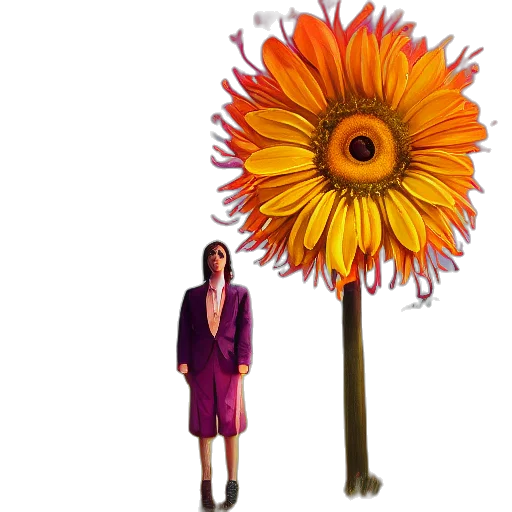flower, umbrella, dress, staff transparent PNG cut-out
