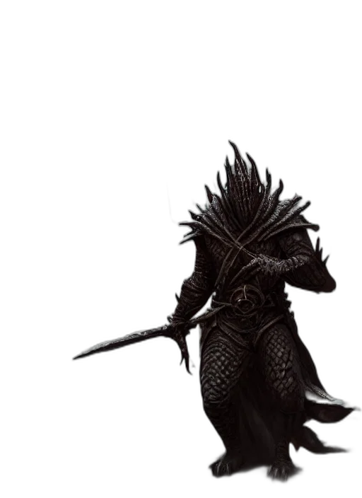 dragon, animal, creature, staff transparent PNG cut-out