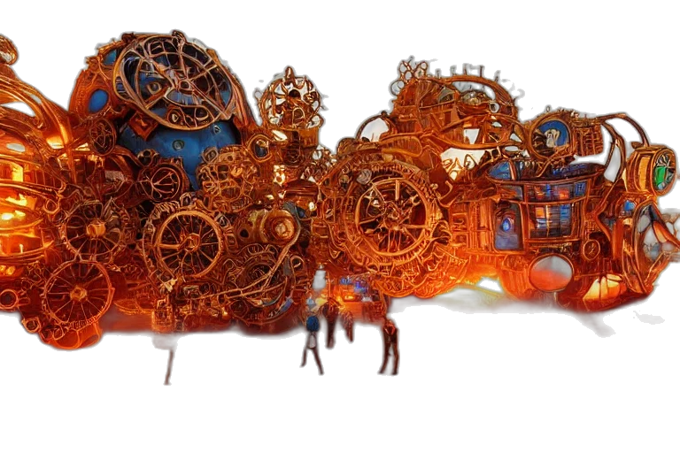 crown, weapon, robot, car transparent PNG cut-out