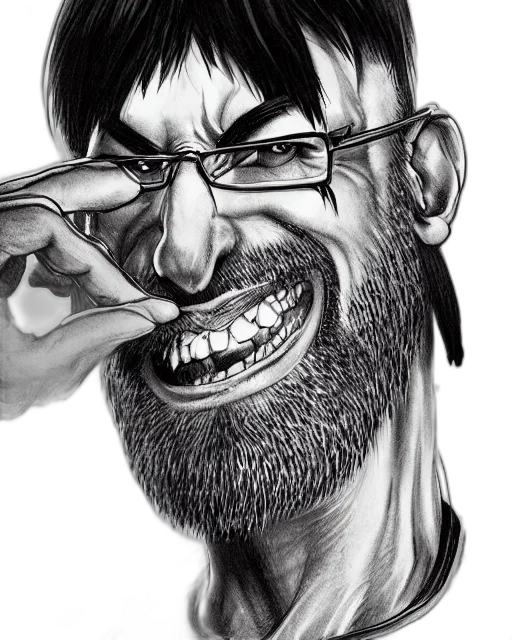 face, staff, cartoon, comic book art transparent PNG cut-out