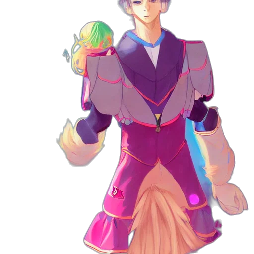 staff, vaporwave, watercolor, concept art transparent PNG cut-out
