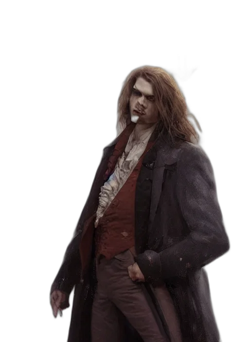 jacket, staff, concept art, photorealistic transparent PNG cut-out