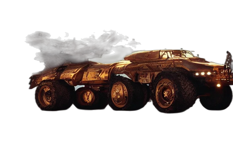 car, weapon, concept art, 3d render transparent PNG cut-out