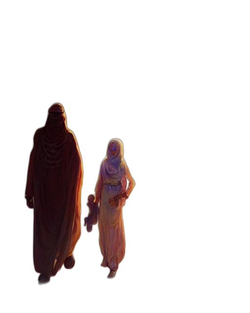 dress, creature, staff, concept art transparent PNG cut-out