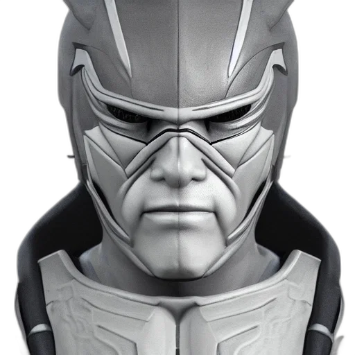 face, mask, 3d render, comic book art transparent PNG cut-out