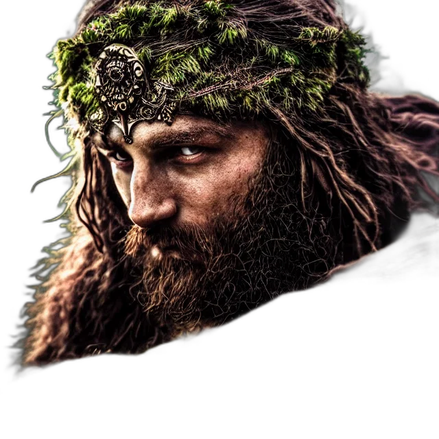 hair, crown, face, photorealistic transparent PNG cut-out