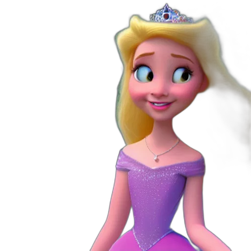 crown, dress, 3d render, cartoon transparent PNG cut-out