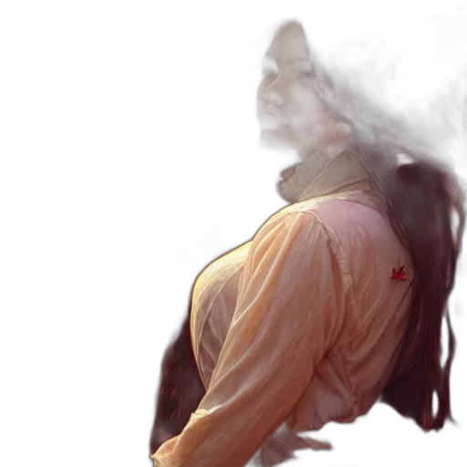 mask, jacket, hair, dress transparent PNG cut-out