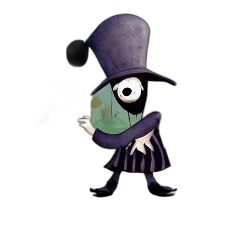 hat, staff, mask, creature transparent PNG cut-out