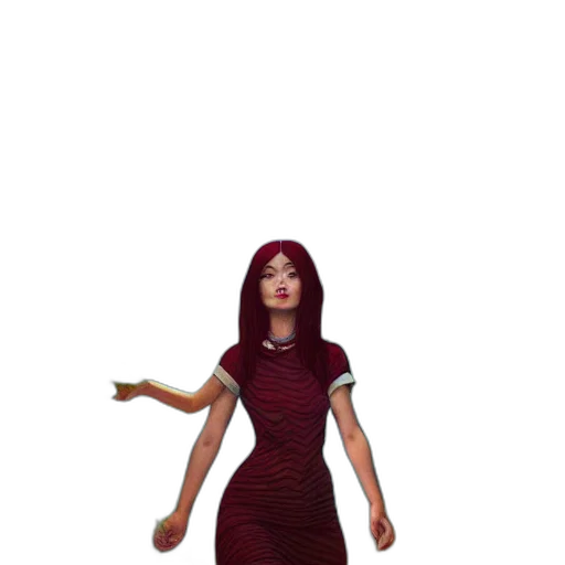 dress, staff, robot, creature transparent PNG cut-out