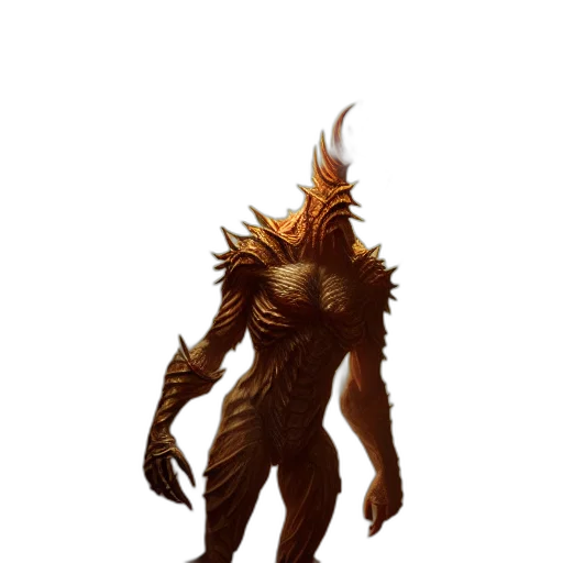 creature, mask, staff, dragon transparent PNG cut-out