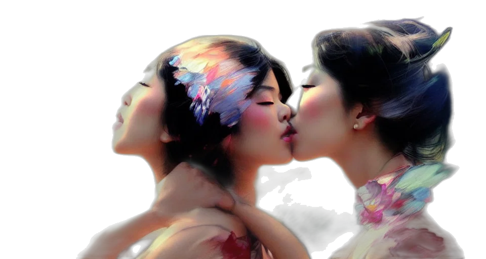 photorealistic, oil painting, vaporwave, 3d render transparent PNG cut-out