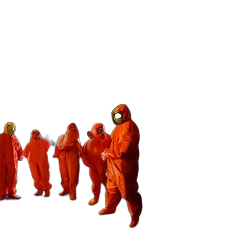 jacket, staff, mask, 3d render transparent PNG cut-out