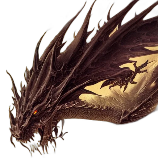 dragon, creature, weapon, hair transparent PNG cut-out