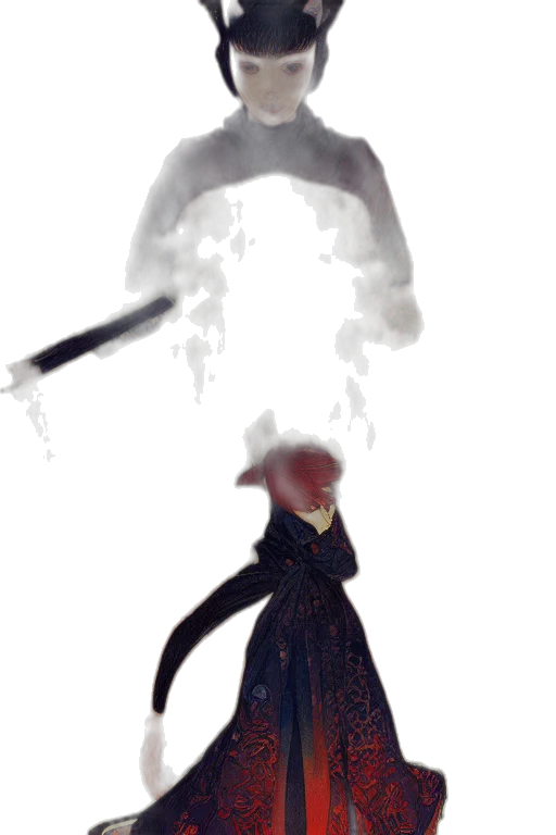 staff, mask, sword, dragon transparent PNG cut-out