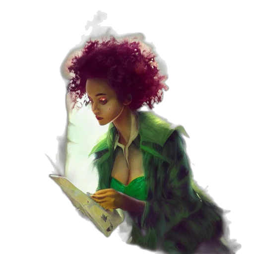 dress, fantasy art, concept art, comic book art transparent PNG cut-out